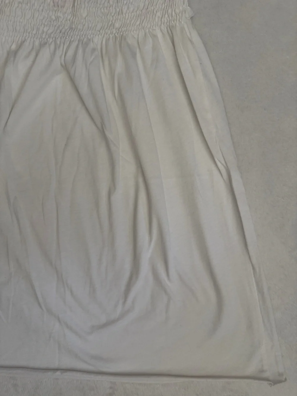 Xhilaration | Ruffle Smocked Halter Tie Neck Swim Coverup Dress White (M 7/8) - Picture 10 of 11